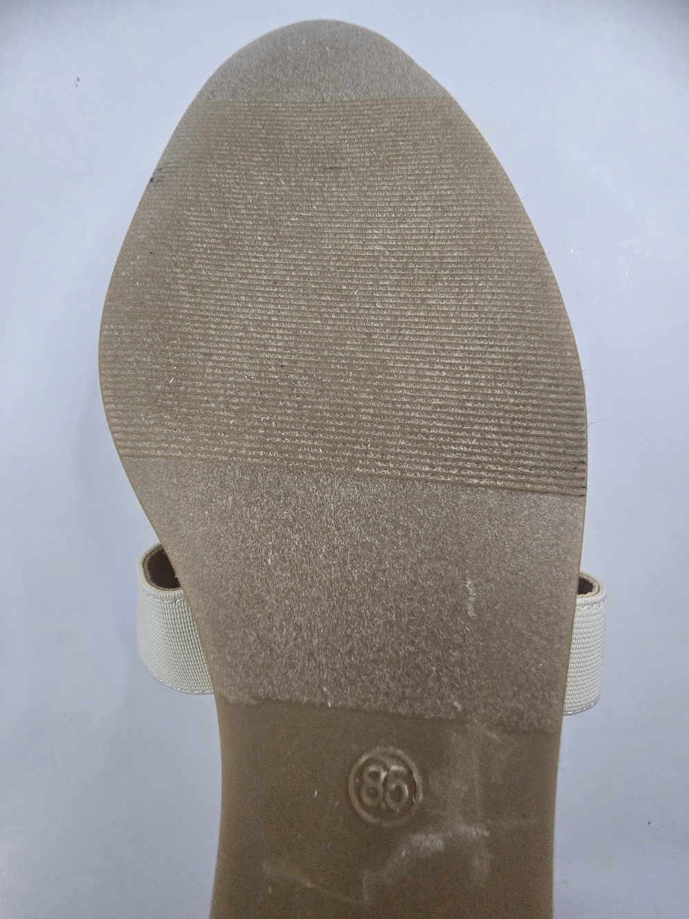 DREAM PAIRS Beige Espadrille Wedge Shoes Elastic Straps Size 8.5 - Picture 11 of 11
